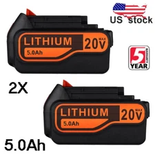 2Pcs 5.0Ah 20V LB2X4020 Li-Ion For Black & Decker Battery Lithium-ion LBXR20 NEW