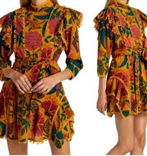 NWT Women's Farm Rio Cotton Ruffle Minidress Medium