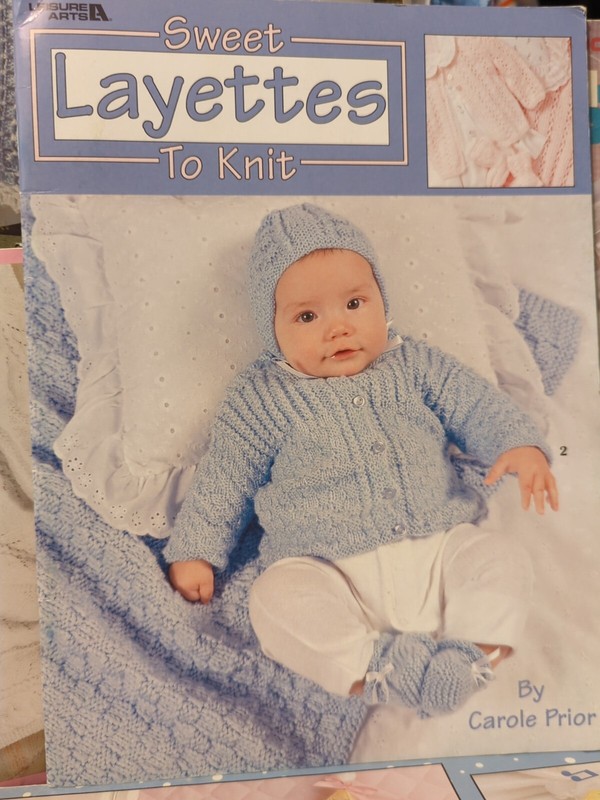 Leisure Arts Sweet Layettes To Knit Craft Booklet