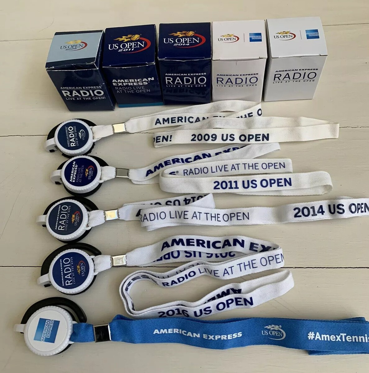 AMERICAN EXPRESS US OPEN TENNIS LIVE AT THE OPEN RADIO- LOT OF 5