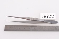 #3622 Geuder G-18791 AUGENPINZETTE / TISSUE FORCEPS 1 x 2 teeth, 100 mm 0,7mm