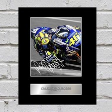 Espositore fotografico montato firmato Valentino Rossi Yamaha regalo stampa foto