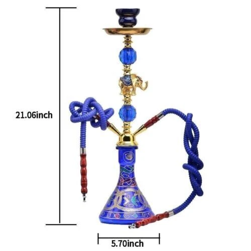 Elegant Fine Large 52cm Shisha Hookah Four Hose Handmade Traditional Gift XMAS - Picture 47 of 55