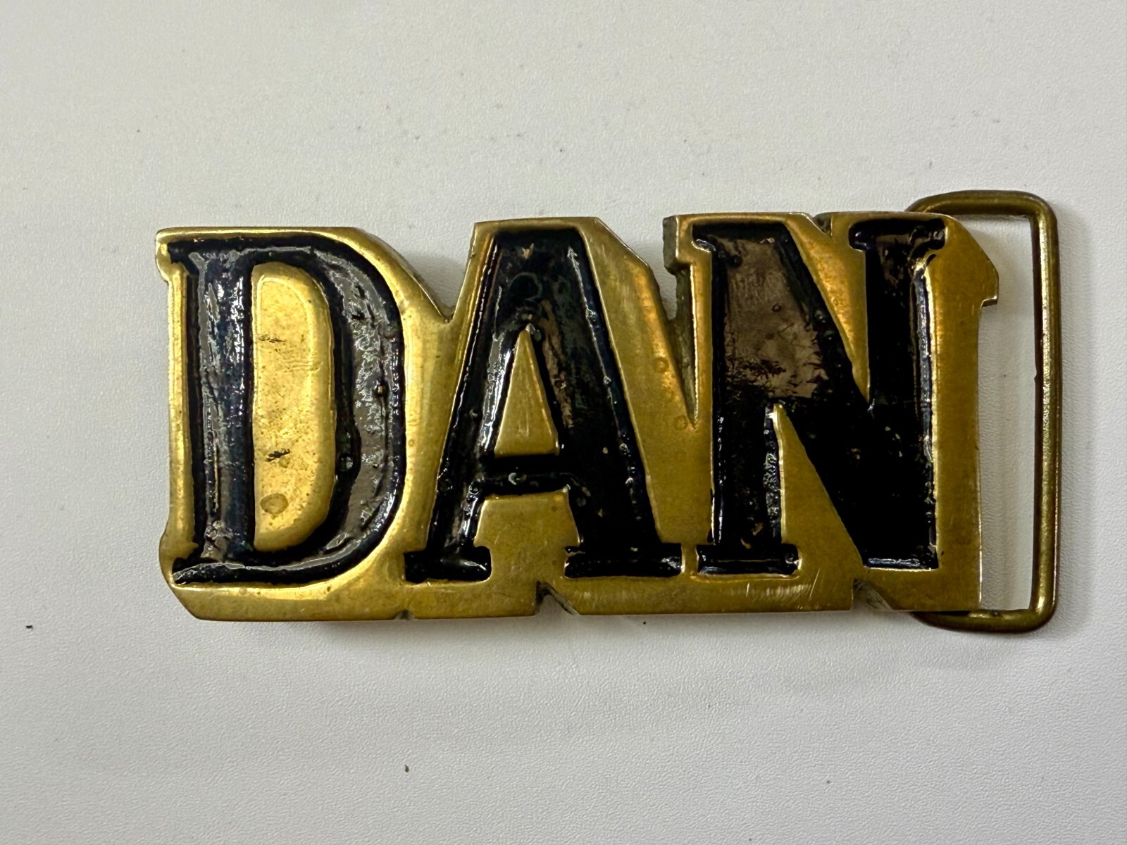 Custom Name DAN Block Letter Solid Brass Vintage … - image 17
