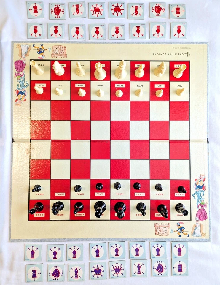 Vintage Chess For Juniors 1965 Learning Board Game SelRight Selchow Righter USA - Image 3 of 4