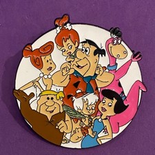 Pin, Badge, Anstecker, Flintstones, Fred Feuerstein Wilma, Pebbles & Dino