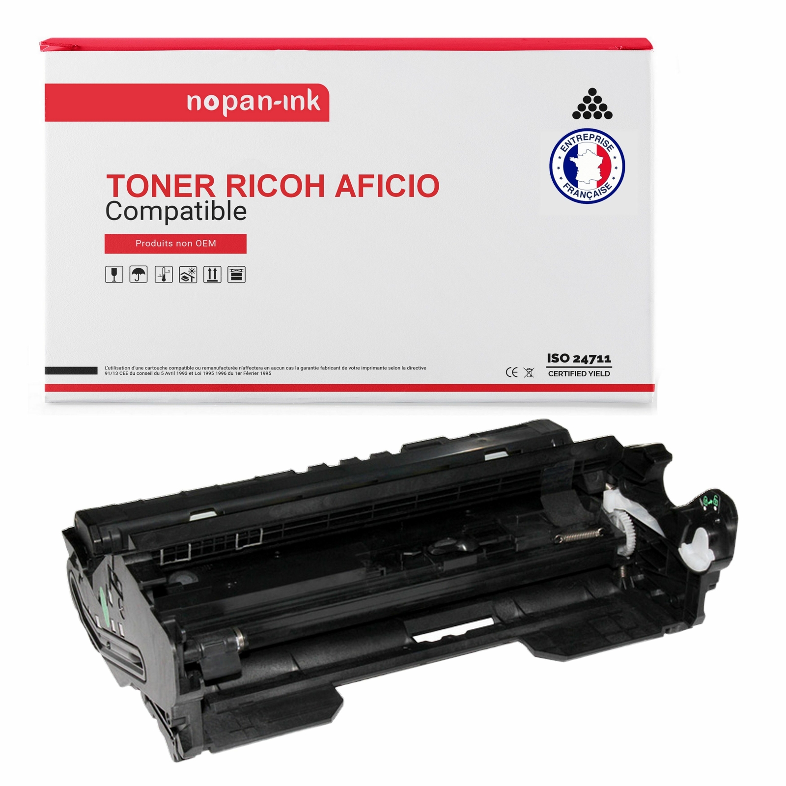 Toner x1 408059 TYPE SP400 Noir compatible RICOH de marque NOPAN-INK