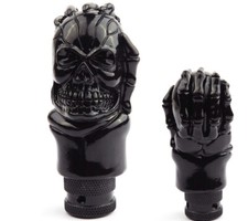 Columna de palanca de cambios de transmisión manual perilla de cambio de marcha estilo cabeza de calavera para automóvil