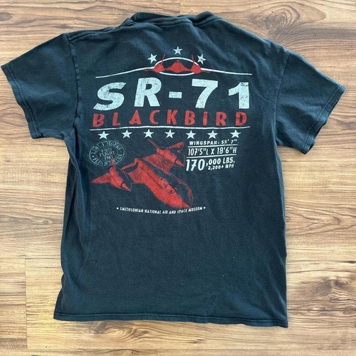 SR-71 Blackbird T shirt Dark Gray Youth Medium Space Air Force Spy - Picture 2 of 5