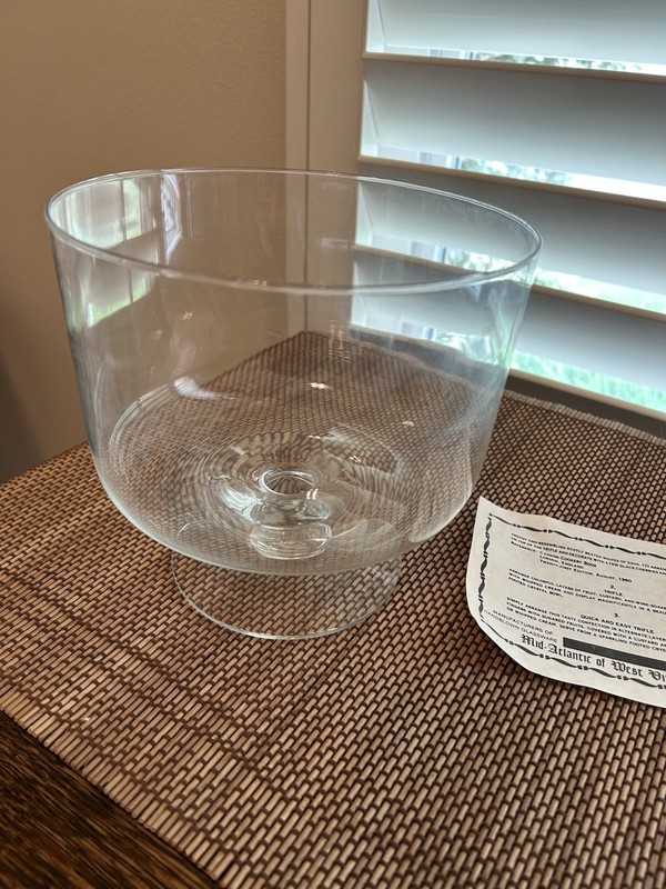 VTG  West Virginia Glass English Trifle Bowl Dish Crystal Footed 6.5"  recipe