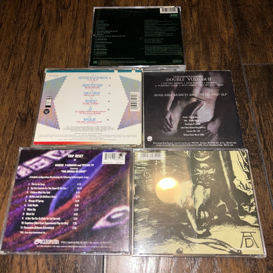 Lot of 5 CDs Psychic TV Current 93 Sleep Chamber ThighPaulSandra Foto 2 de 2