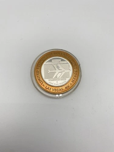 Vintage Casino Gaming Token .999 Fine Silver .600  McCarran Airport Vegas Read