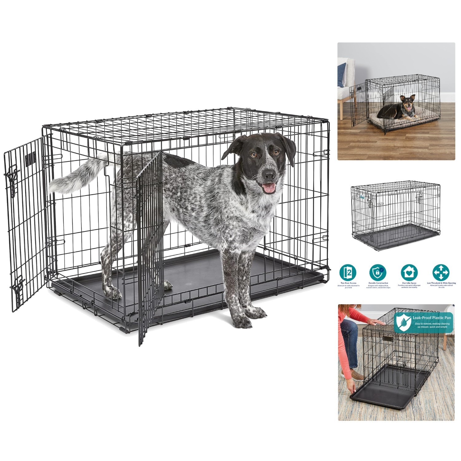 Pet Carriers Pet Supplies 54 Dog Crate With Divider Secure