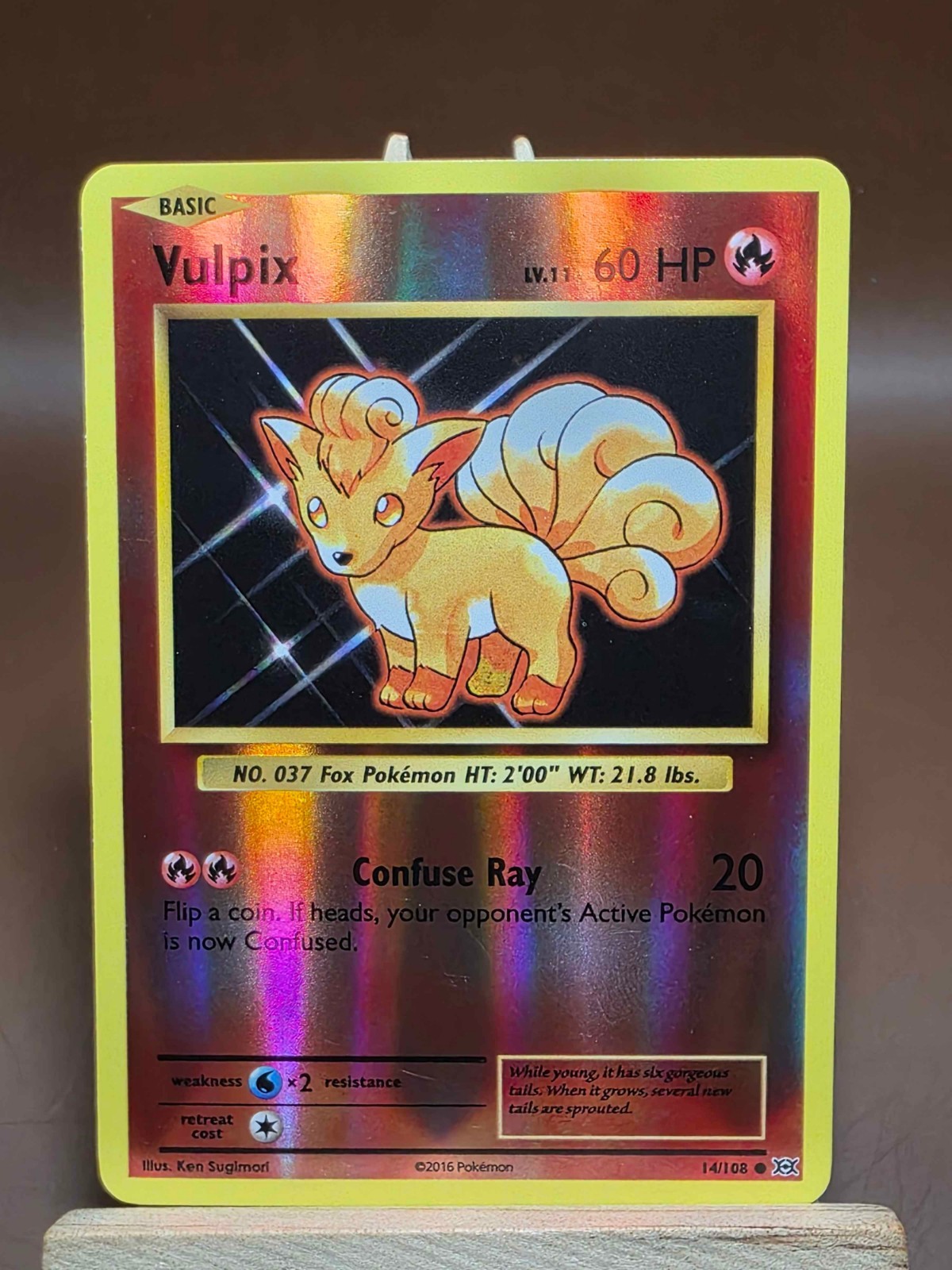 HP Pokemon Vulpix Reverse Holo XY Evolutions 14/108