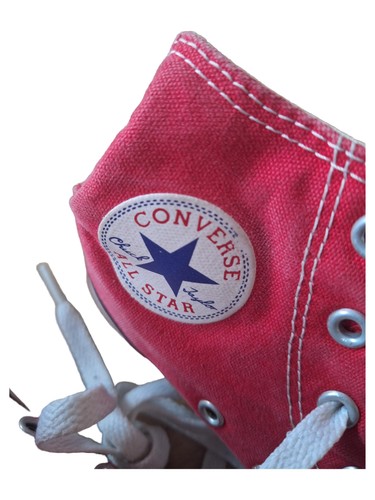 Converse Chuck Taylor All Star sneaker alte bambini rosse taglia 32 tempo libero tessuto - Foto 2 di 5