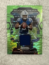 2023 Prizm Anthony Richardson Rookie Gear Card Jersey Patch RC Green Pulsar Mint. rookie card picture