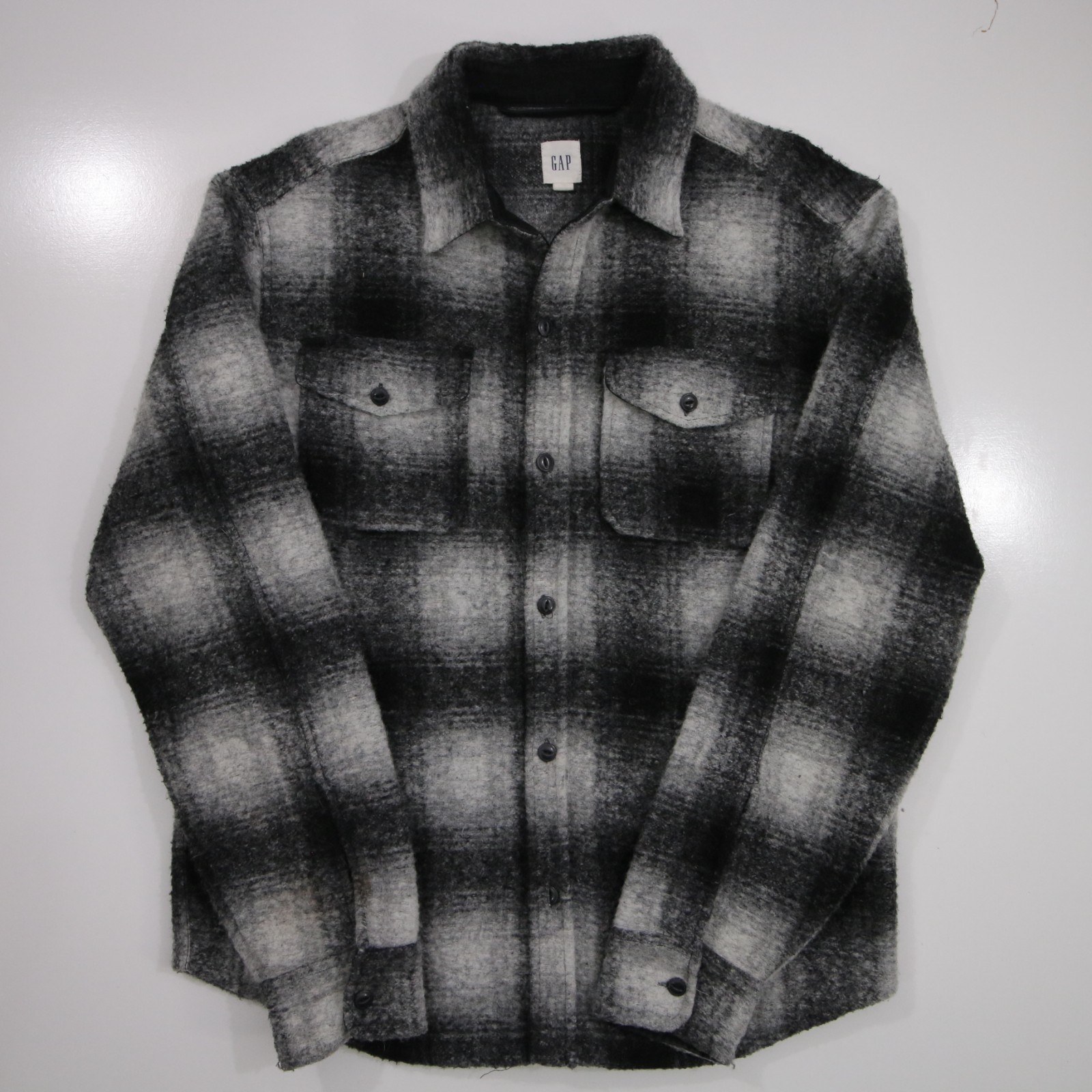 GAP Shacket Jacket Wool Blend Button Up Mens Medi… - image 1