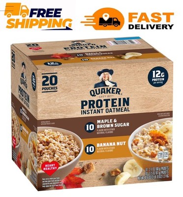Quaker Instant Protein Oatmeal, Variety Pack, 20 ct.