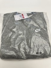 Nike Women's Club Fleece CrewNeck Sweatshirt Grey DQ5473-063 Size Large New