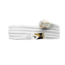 Cables Direct Online 10FT S/FTP Cat7 Copper Network 10ft, White Round 