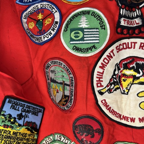 Gilet rouge BSA chargé Owasippe Chicago Boy Scout patchs CR-149 - Photo 4/24