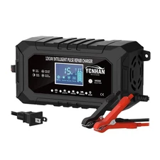 New Best 15Amp Battery Charger LiFePO4 Trickle Car 12V 24V FullyAutomatic Smart