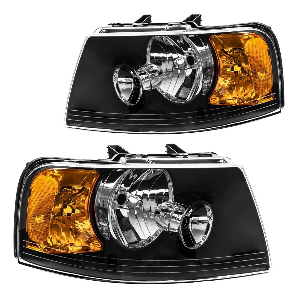 Par de faros negros izquierda+derecha para Ford Expedition 2003-2006 Foto 2 de 4