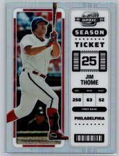 2023 Panini Chronicles #14 Jim Thome Contenders Optic Holo