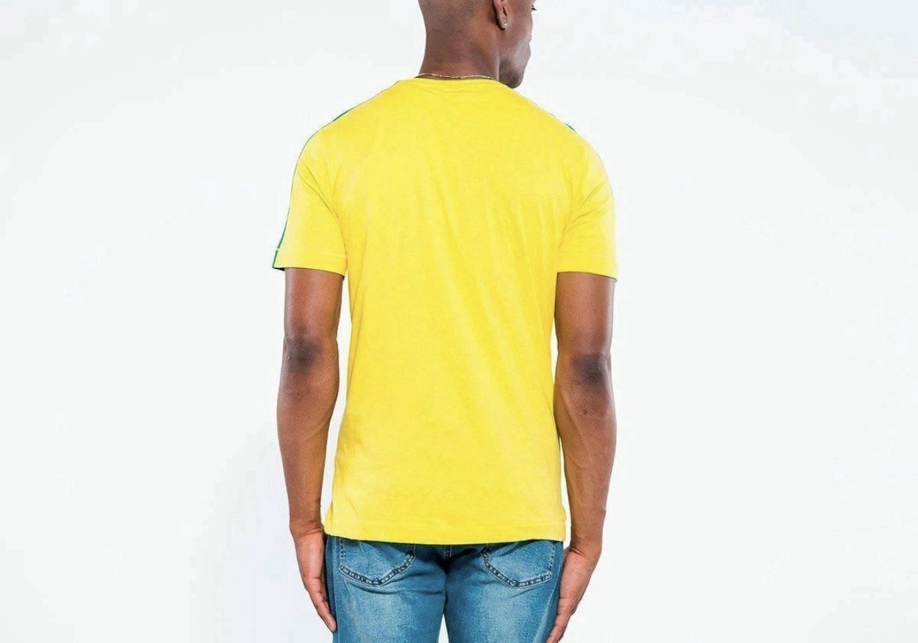 PUMA Mens Forever Football T7 T-Shirt Size: Small, Color Dandelion-(Brazil) thumbnail 3