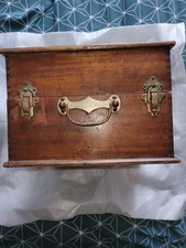 Brocante, boite de pêche vintage en bois 