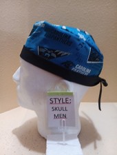 Carolina Panthers Pennant NFL Men's Skull/Chemo Surgical Scrub Hat/Cap Handmade