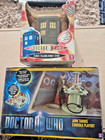 DR WHO JUNK TARDIS PLAYSET &TARDIS TALKING MONEY BOX NEW SEALED VINTAGE RARE SET