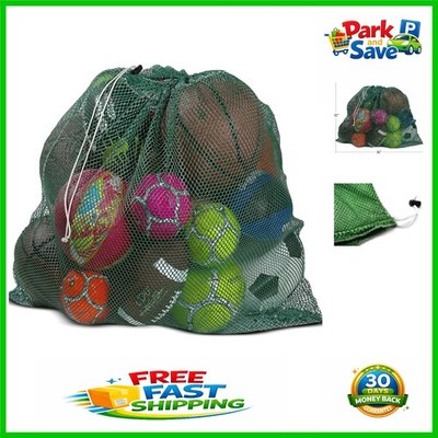 Heavy-Duty Mesh Equipment Bag - 32  x 36  for Sports Gear Organization