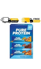 Pure Protein Bars Gluten Free, Chocolate Variety Pack 23 ct.- Free Shipping