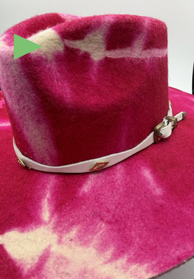 Anthropologie ASN Braid Rancher Pink Hat Women Band Preppy 