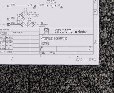 Grove MZ116B Manlift Aerial Work Platform Hydraulic Schematic Diagram Manual