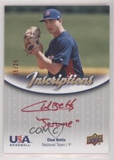 2009 Upper Deck USA Baseball Box Set Red Ink 15/25 Chad Bettis #INNT-CB Auto 0s3