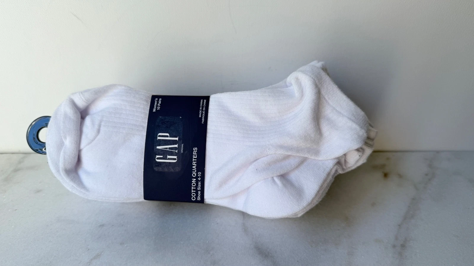 NWT GAP Cotton quarters Socks -10 Pairs white……