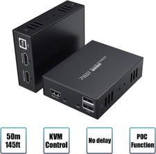 PWAY PW-HT225HK-B HDMI KVM USB Extender 165ft/50m Transmission over Cat5e/6/7