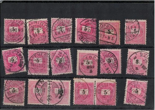 HUNGARY SUPERB Collection of Cancels 19th century T1