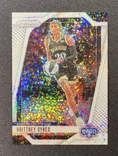 2024 Panini Prizm WNBA #80 Brittney Sykes White Sparkle Washington Mystics SP