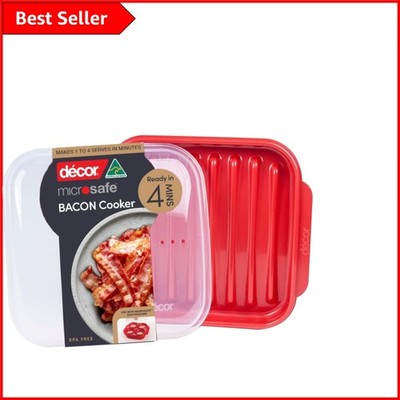 Spülmaschinenfest Mikrowelle Speck Zerkleinerer Tablett mit Deckel - einfache Reinigung & Kochen