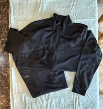 Adidas Mens XL Tiro Tracksuit Set Black Full Zip Jacket  Tapered Pants Bundle