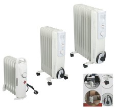 Ölradiator Elektroheizung 7 / 9 Rippen Heizung 850 / 1500 / 2000 Watt Heizgerät 