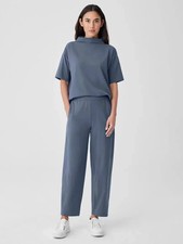 Eileen Fisher Pima Cotton Stretch Jersey Lantern Pant, Color Dusk, Size Medium