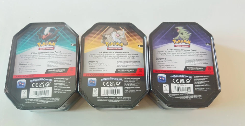 Pokemon TCG  Slaking,Tyranitar & Darkrai - Lot Of 3 New Sealed Collectors Tins - Image 2 of 4