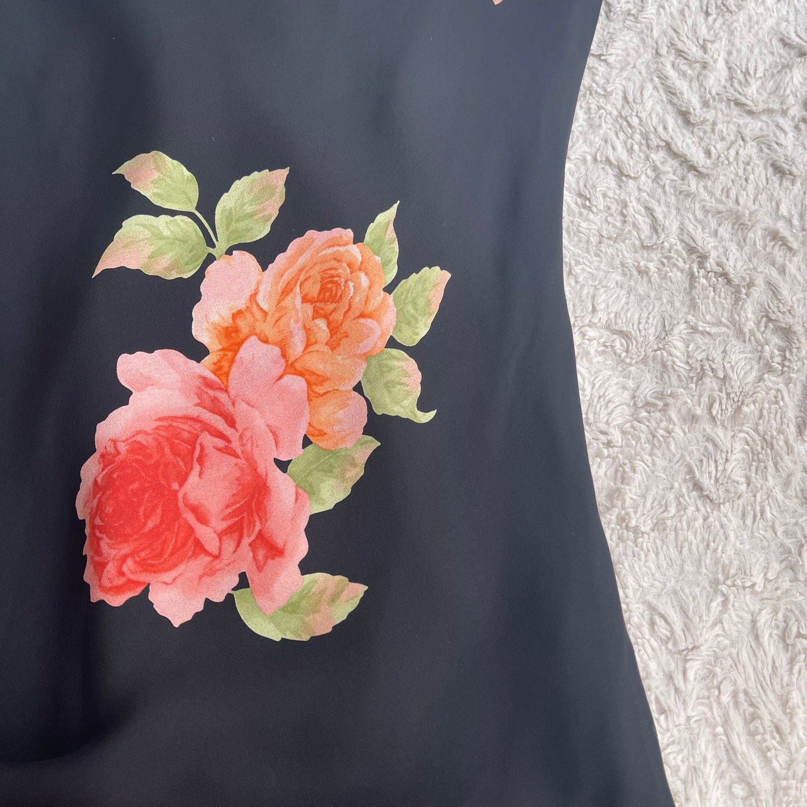 Spenser Jeremy silk rose floral slip dress cowl neck slipdress vintage Y2K M