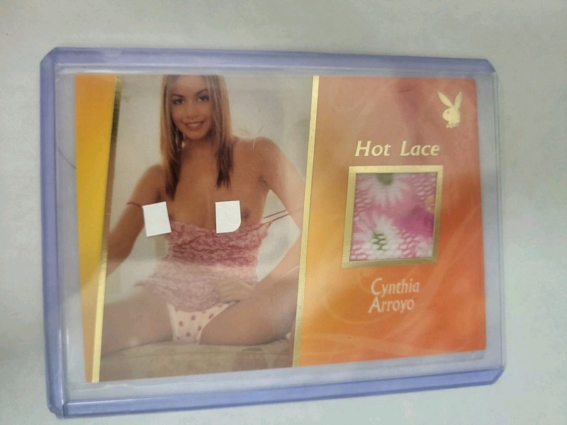 2005 Playboy Lingerie 100th Issue HOT LACE CYNTHIA ARROYO Material Worn Swatch