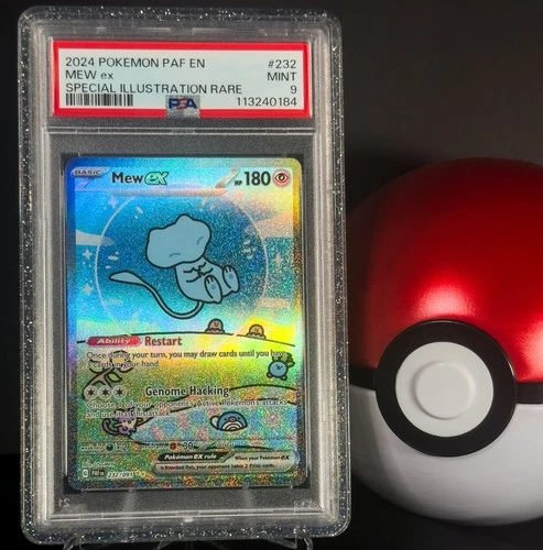 PSA 9 Mew ex 232/091 Bubble Mew Pokemon Paldean Fates Special Illustration SIR