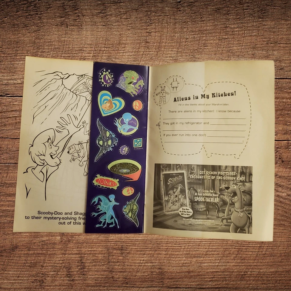 Винтажный Книга Golden Books Y2K 2000 Scooby Doo & Alien Invaders светится в темноте... - Изображение 3 из 4